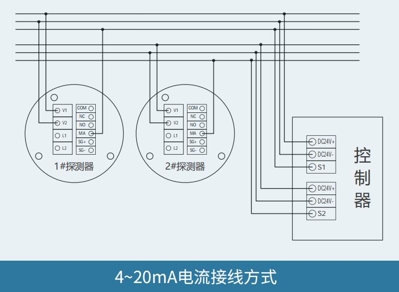 GT-HK101系列點型可燃氣體探測器接線圖