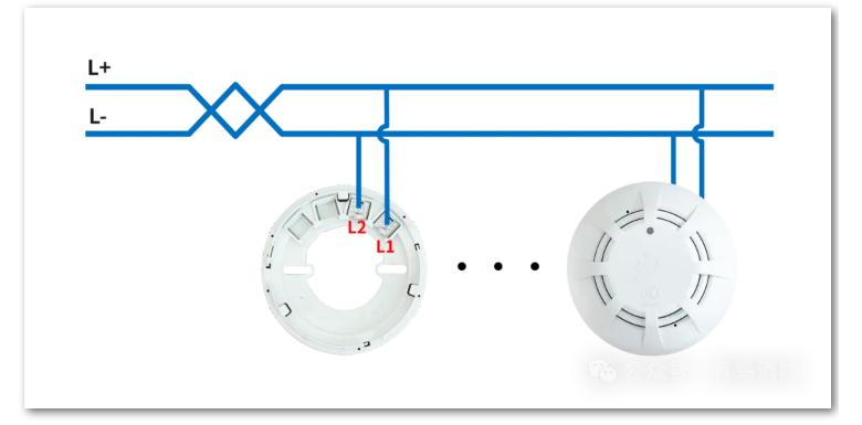 JTY-GD-JBF5100A、JTY-GD-JBF5100C點(diǎn)型光電感煙火災(zāi)探測(cè)器接線(xiàn)圖