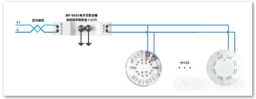 JTY-GD-JBF5100C-Ex點(diǎn)型光電感煙火災(zāi)探測器接線圖