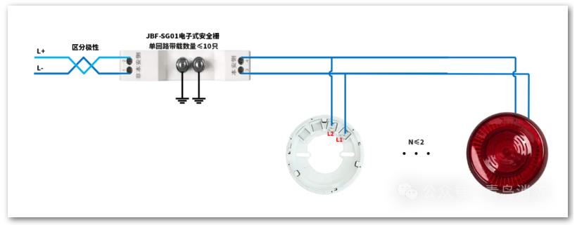 JBF5174-Ex火災(zāi)聲光警報器接線圖