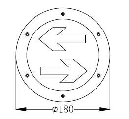 地埋標(biāo)志燈外形示意圖