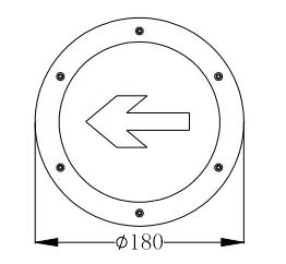地埋標(biāo)志燈外形示意圖