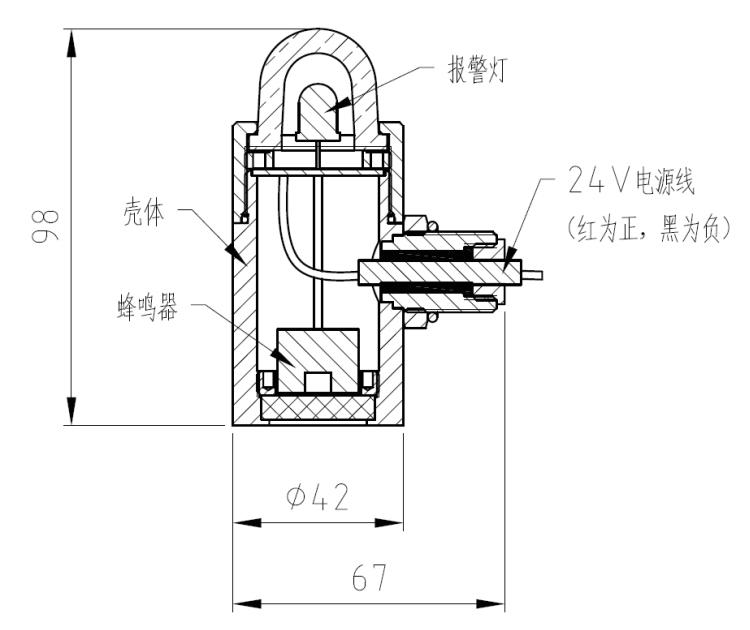HK-SG-200聲光報(bào)警器外形尺寸