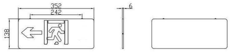 J-BLJC-1LEⅡ0.5W-12D4ZA集中電源集中控制型消防應(yīng)急標(biāo)志燈具外形尺寸
