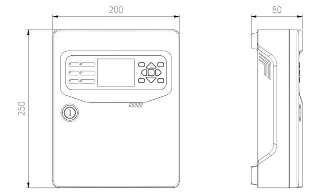 JB-QBL-SJ300可燃?xì)怏w報(bào)警控制器外形尺寸