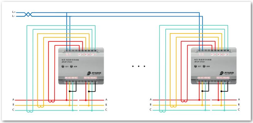 JBF62P-ATV2A1電壓/電流信號(hào)傳感器（三相三線）接線圖