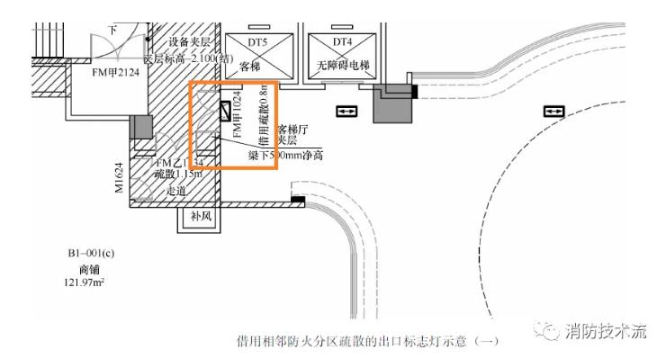 關于借用相鄰防火分區(qū)疏散出口需要滿足的條件