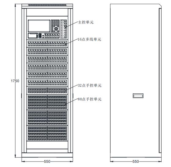 JB-QGL-C8020火災(zāi)報(bào)警控制器（聯(lián)動(dòng)型）外形尺寸