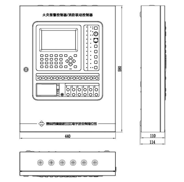 JB-QBL-A8008火災(zāi)報警控制器外形尺寸