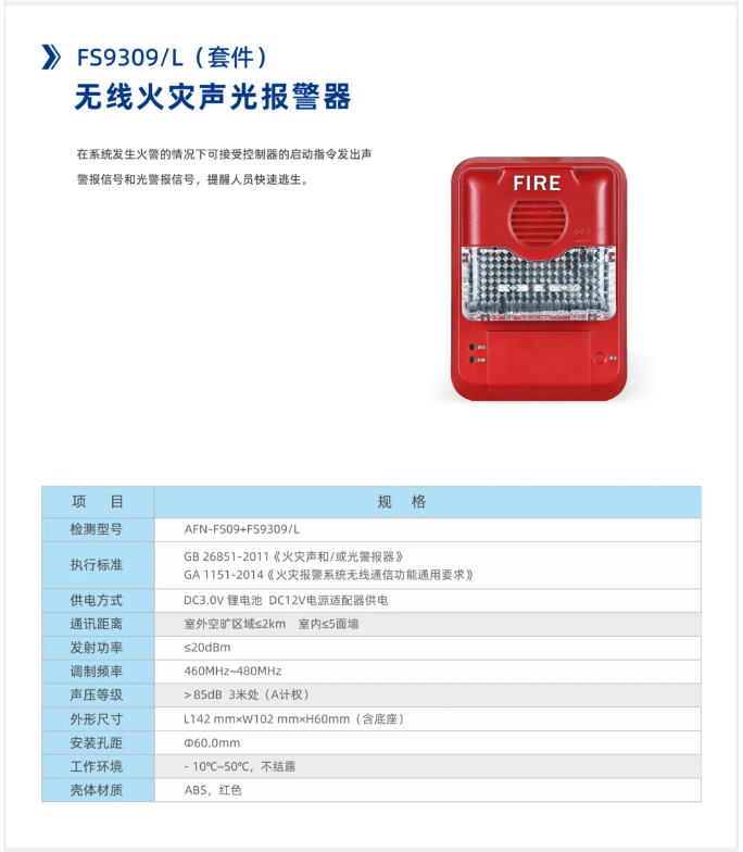 賦安無線火災(zāi)報(bào)警系統(tǒng)產(chǎn)品