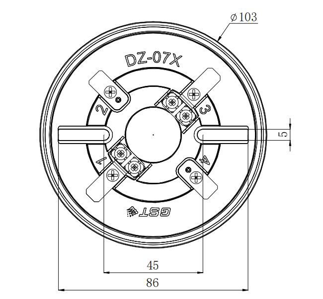 DZ-07X探測器底座外形尺寸