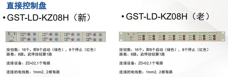 GST-LD-KZ08H直接控制盤新老款對比