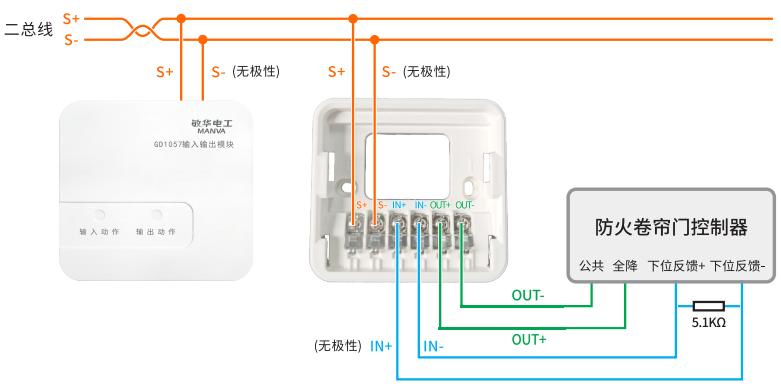 GD1057輸入/輸出模塊接線圖