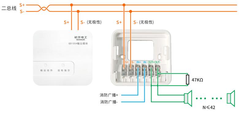 GD1054輸出模塊接線圖