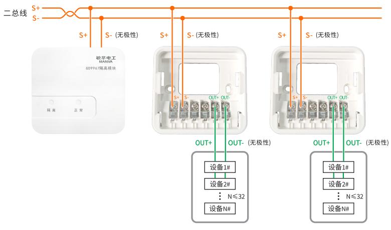 GD9967隔離模塊接線圖